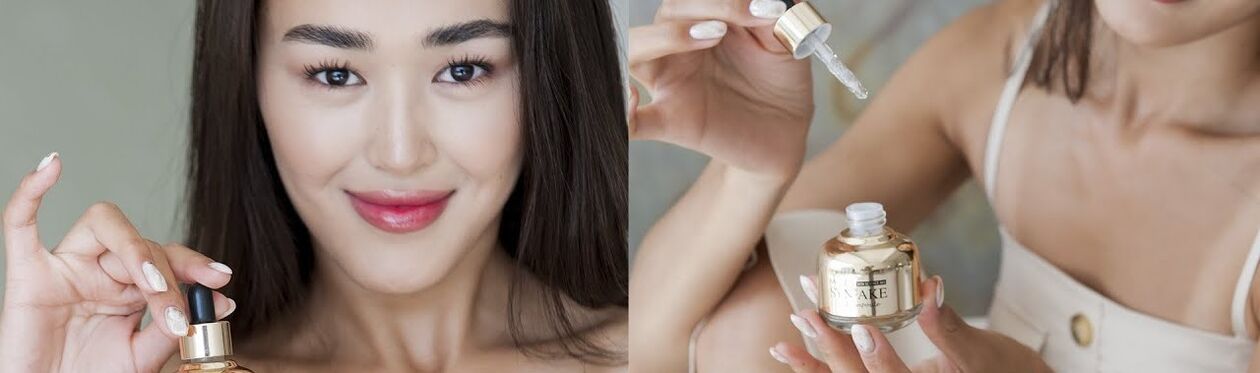 Appliquez le sérum sur votre peau pour un rajeunissement du visage